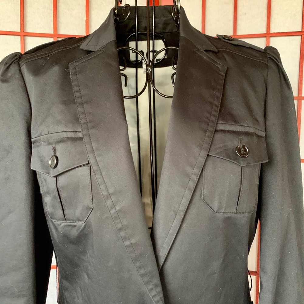 H&M Versatile Black Sheen Blazer NWOT - Picture 4 of 7